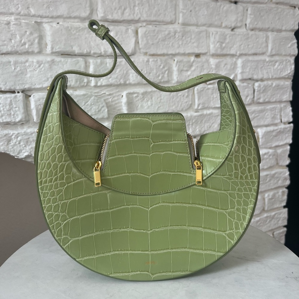 JW PEI Lime Green Croc bag